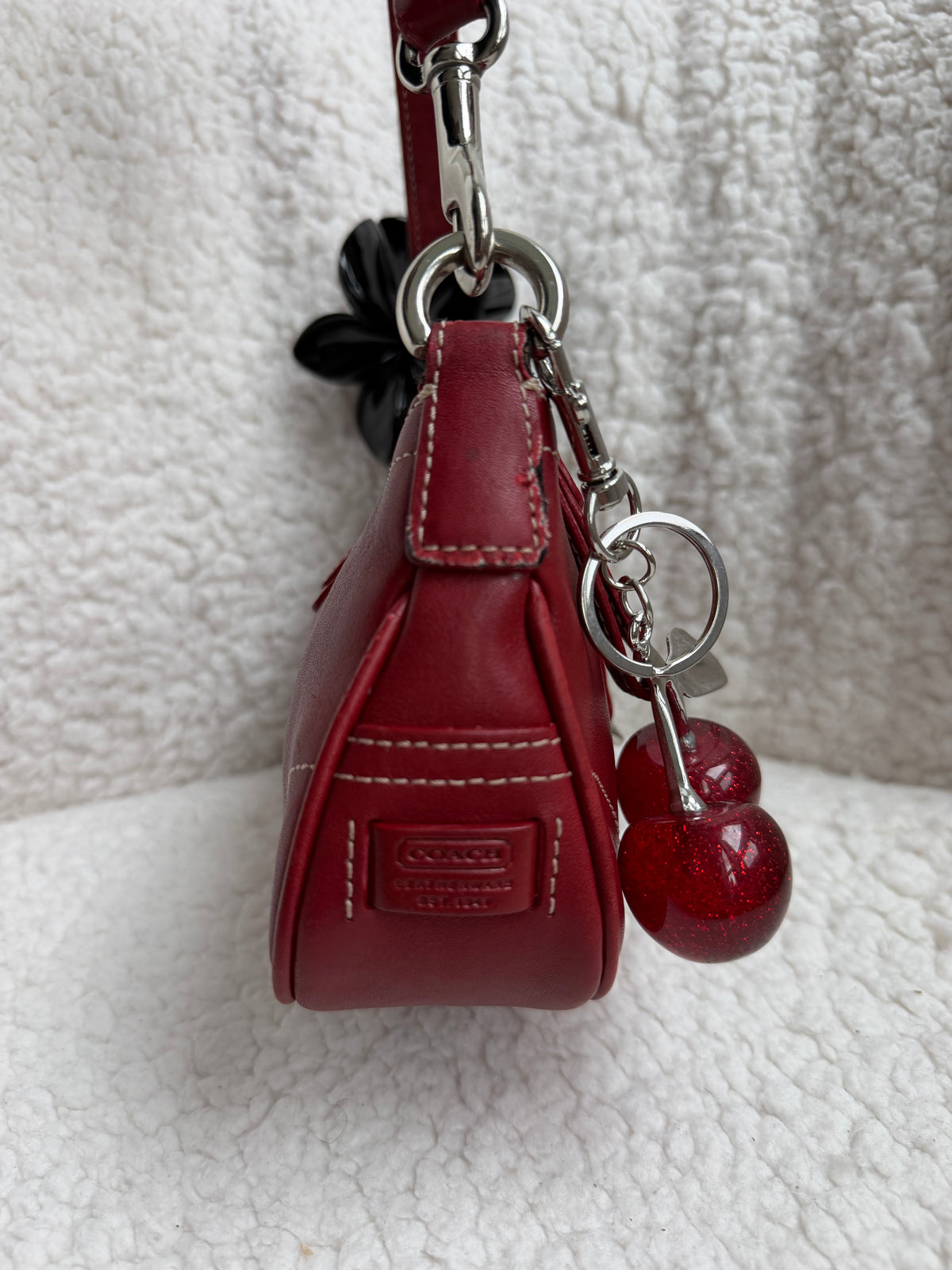Coach Demi Buckle Bag Cherry Red