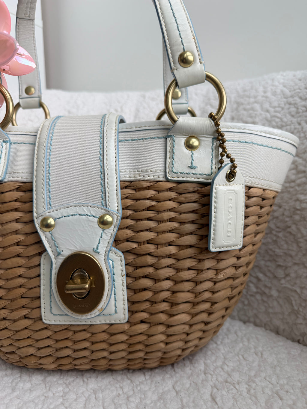 Coach Tote Woven Bag