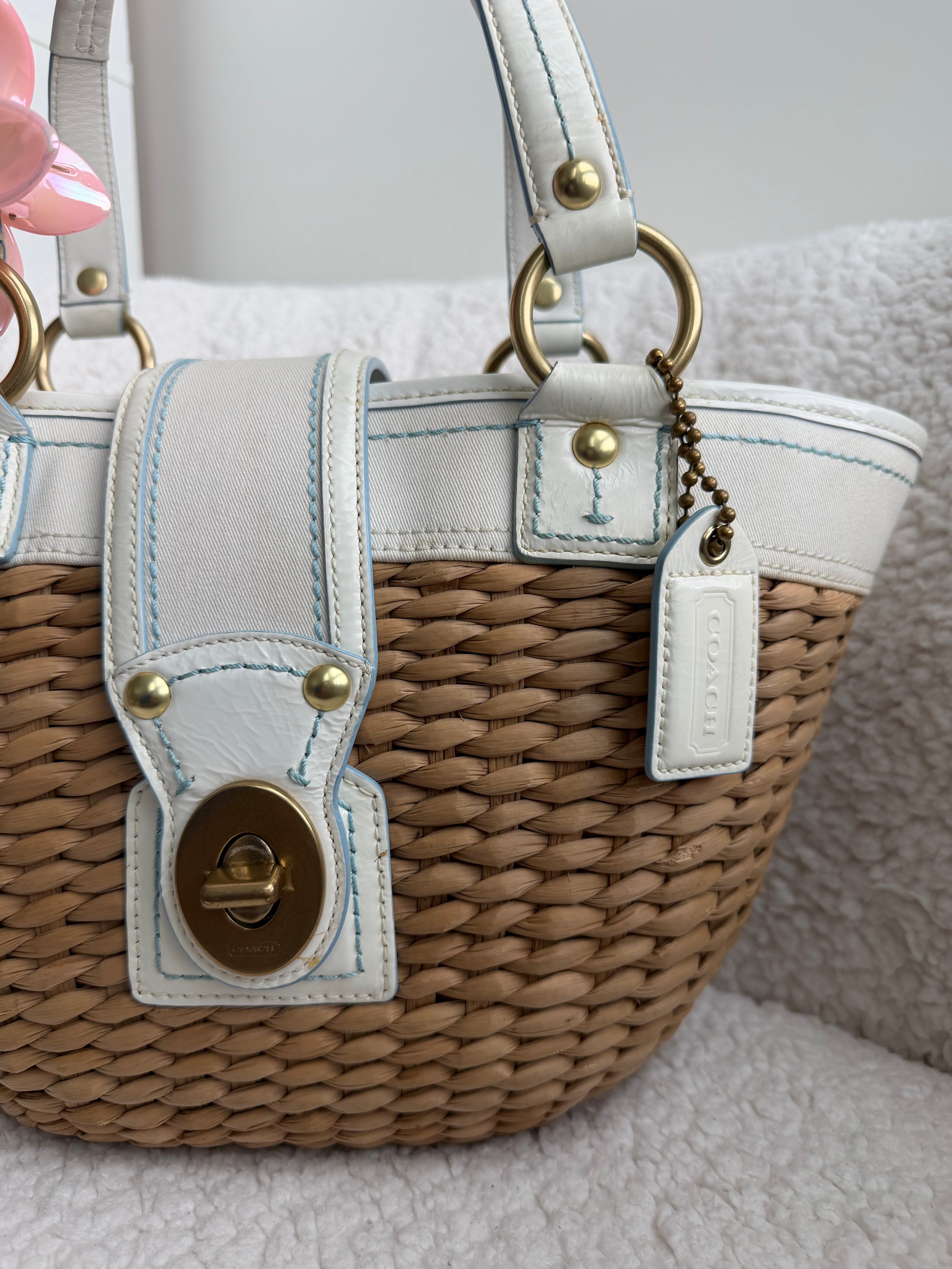 Coach Tote Woven Bag