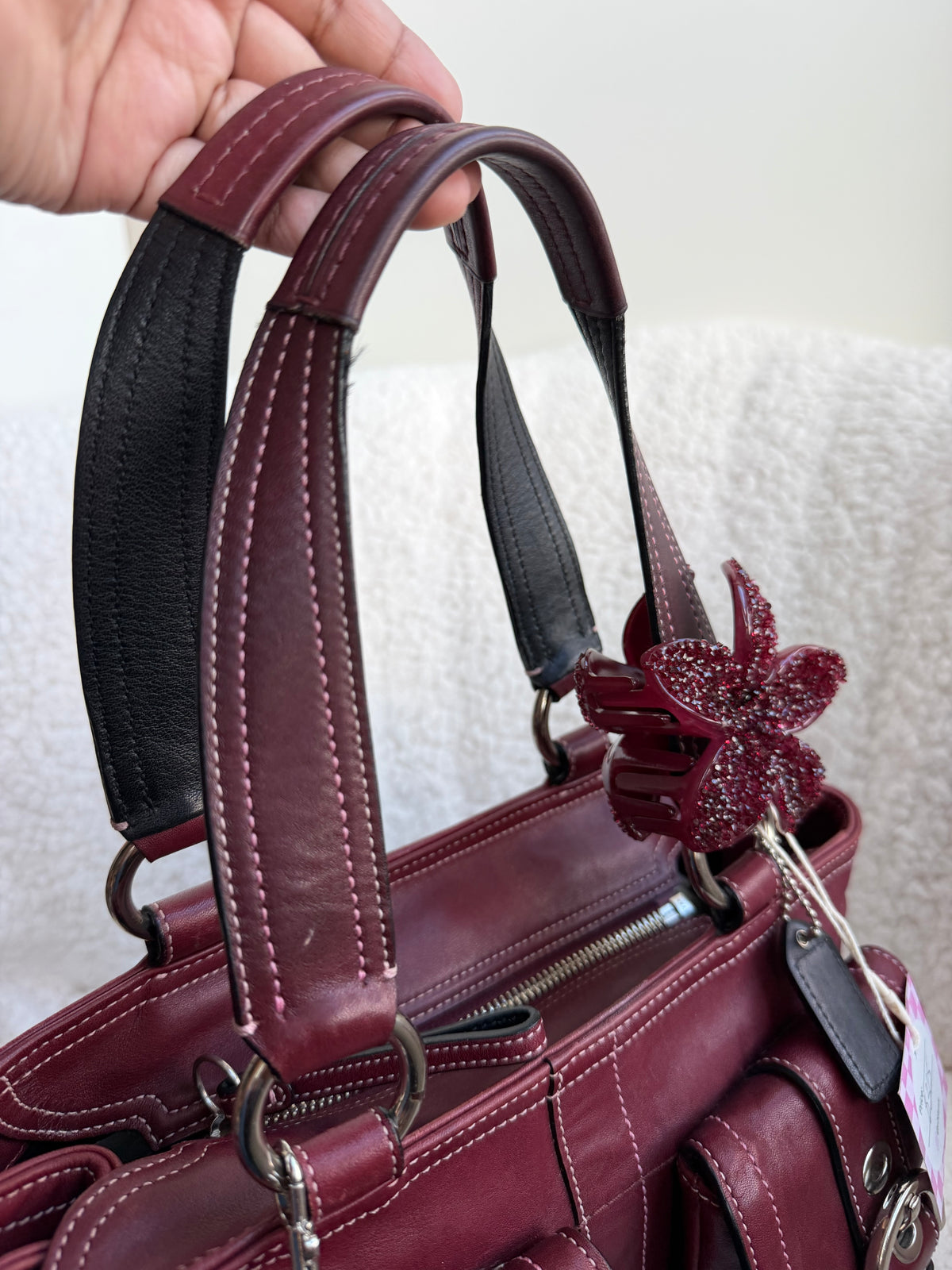 Coach 2 Pocket Small Soho Tote Red