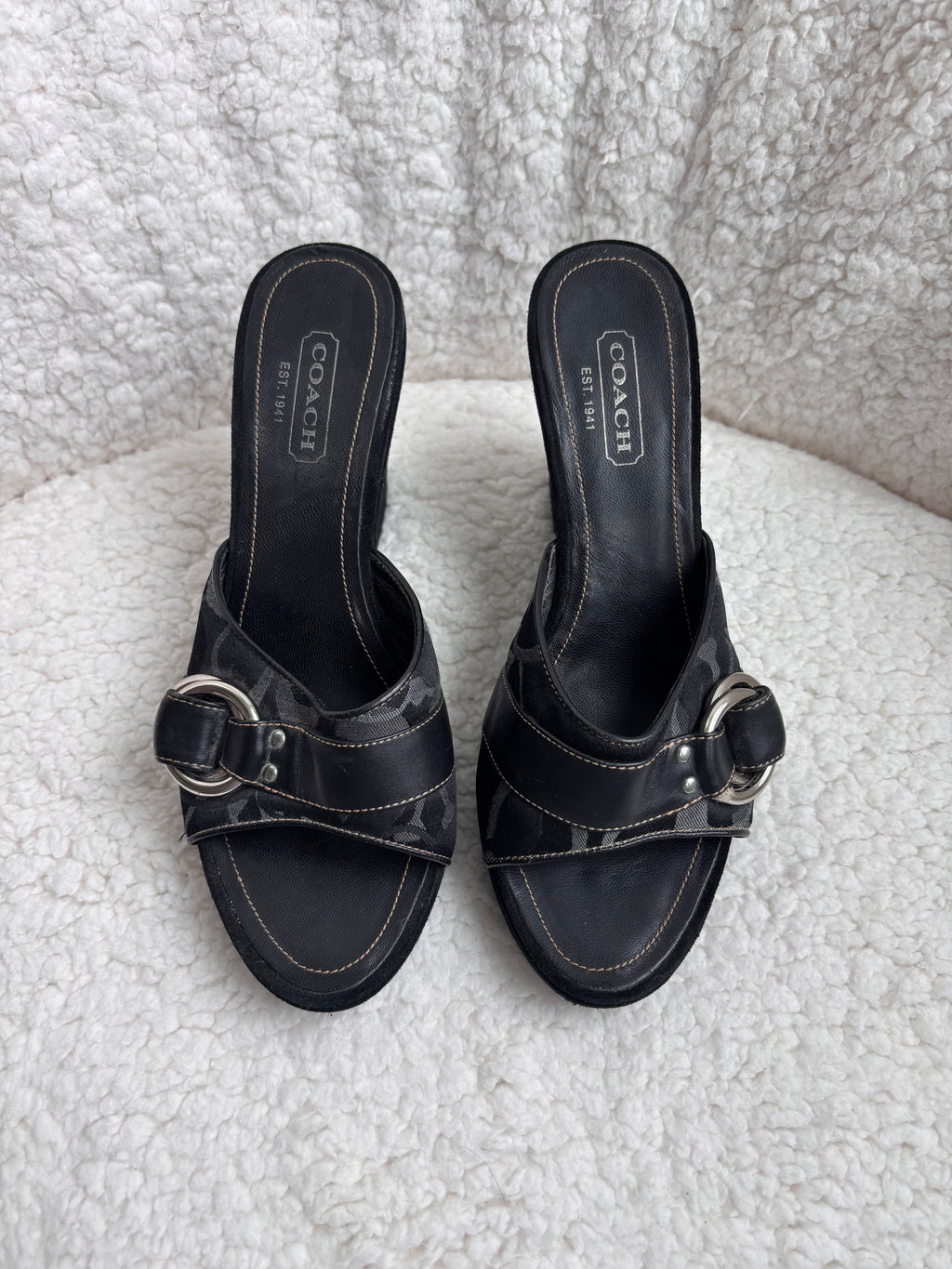 Coach Black Heels 7.5 W