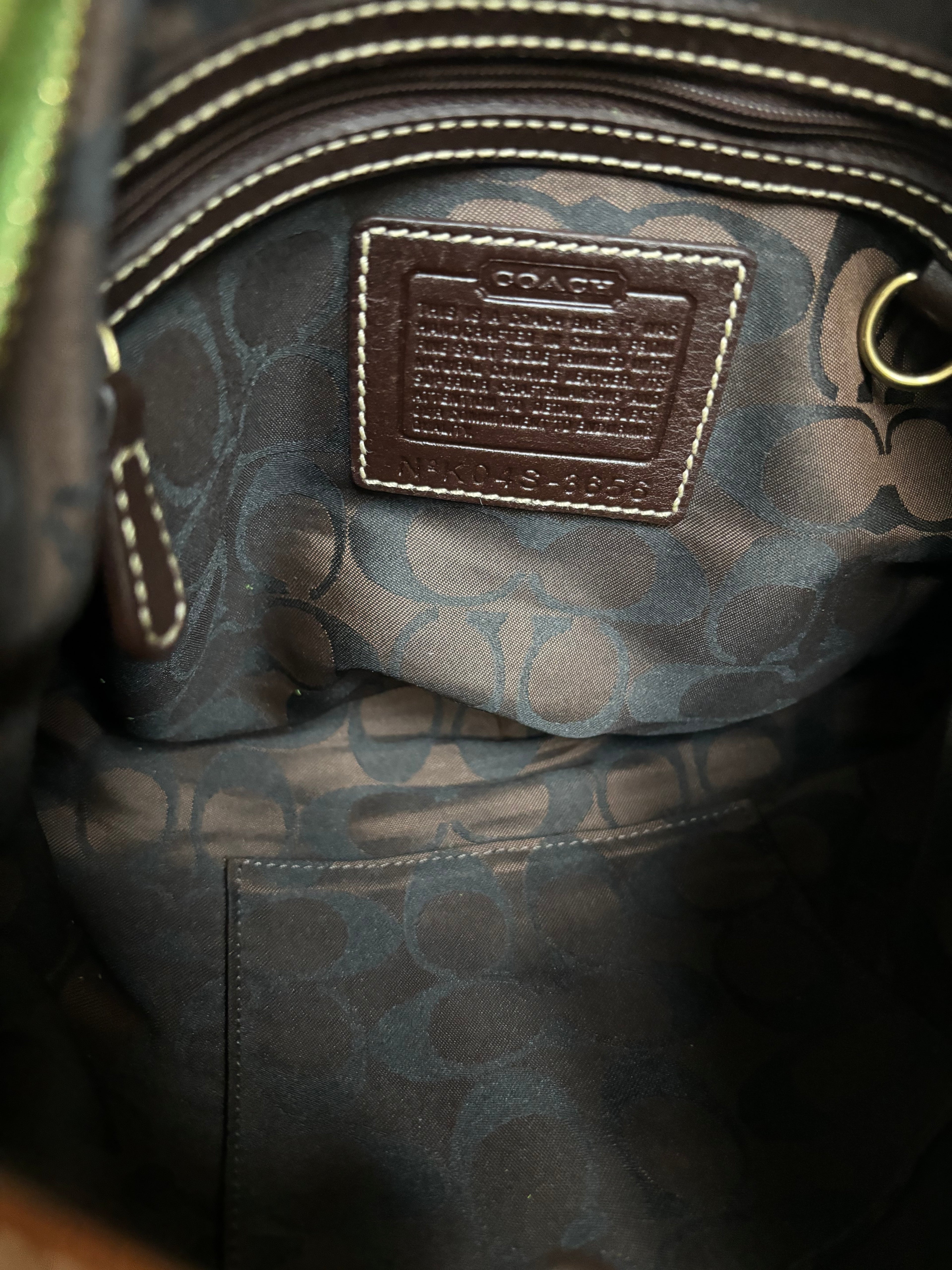 Coach Green Suede Hobo Shoulder Bag 🍒