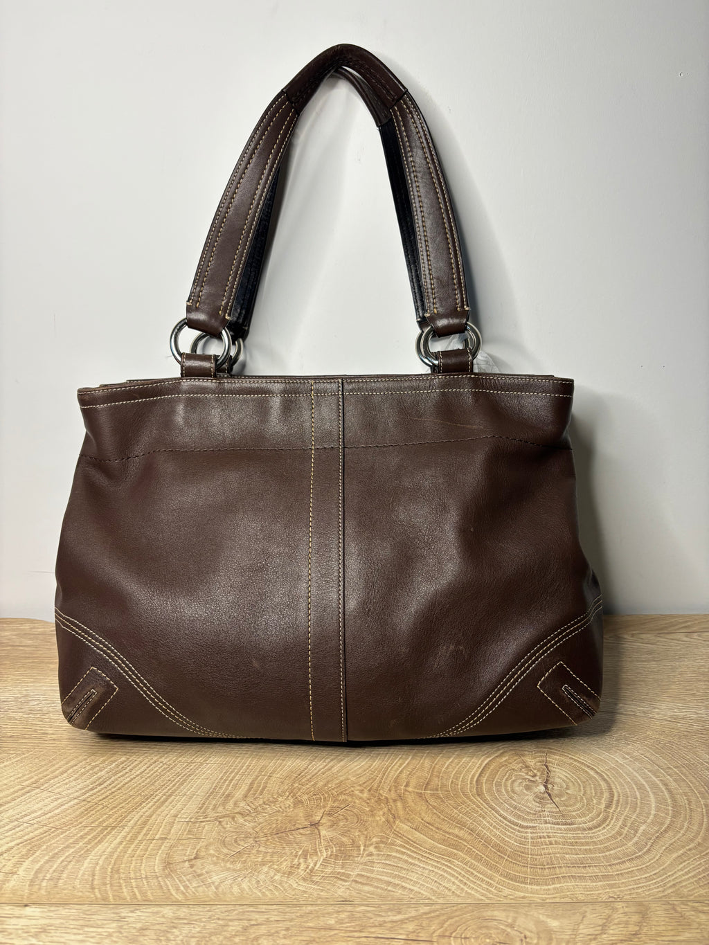 Y2K Coach Soho 2 Pocket Shoulder Bag Brown