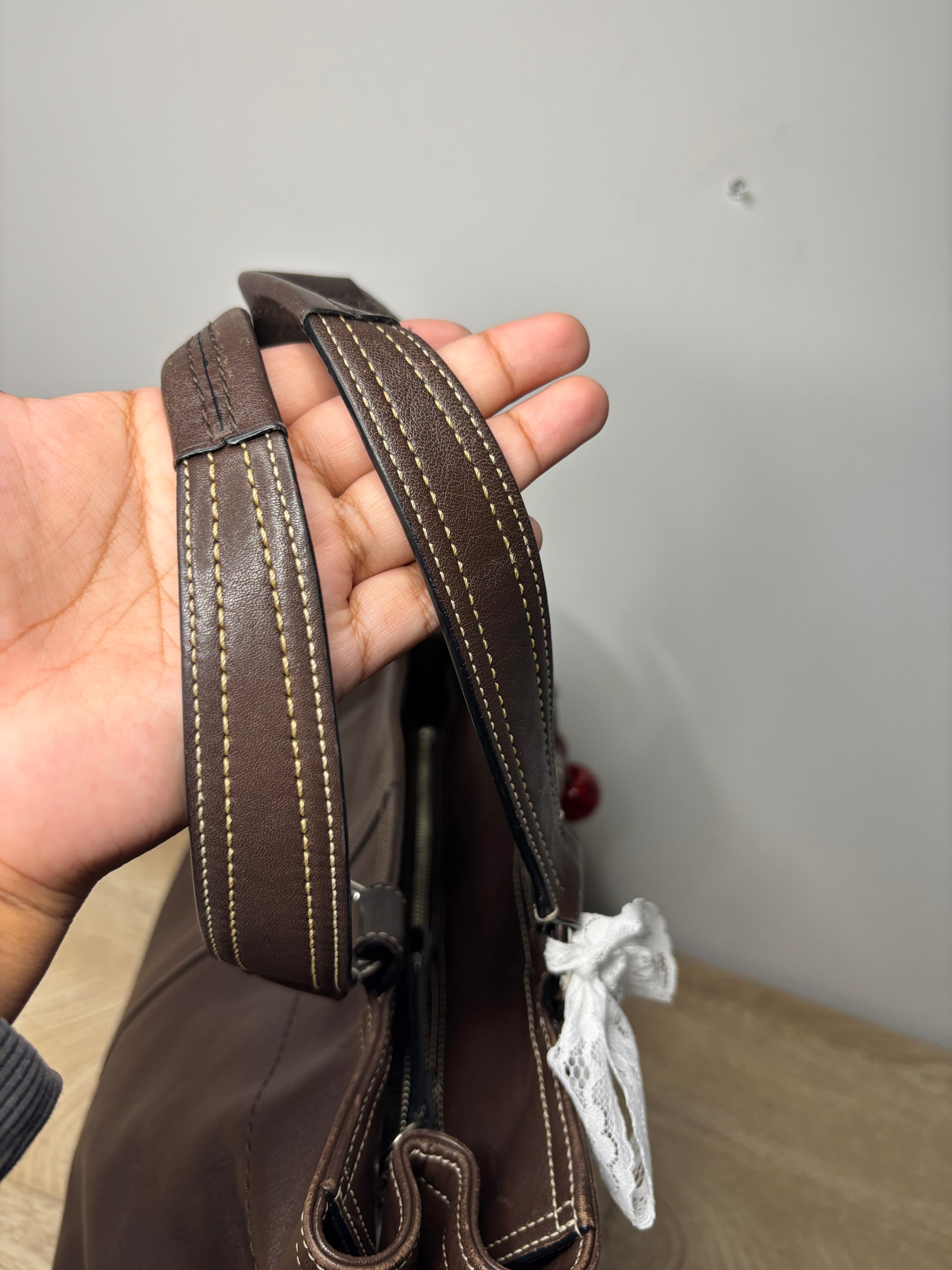 Y2K Coach Soho 2 Pocket Shoulder Bag Brown