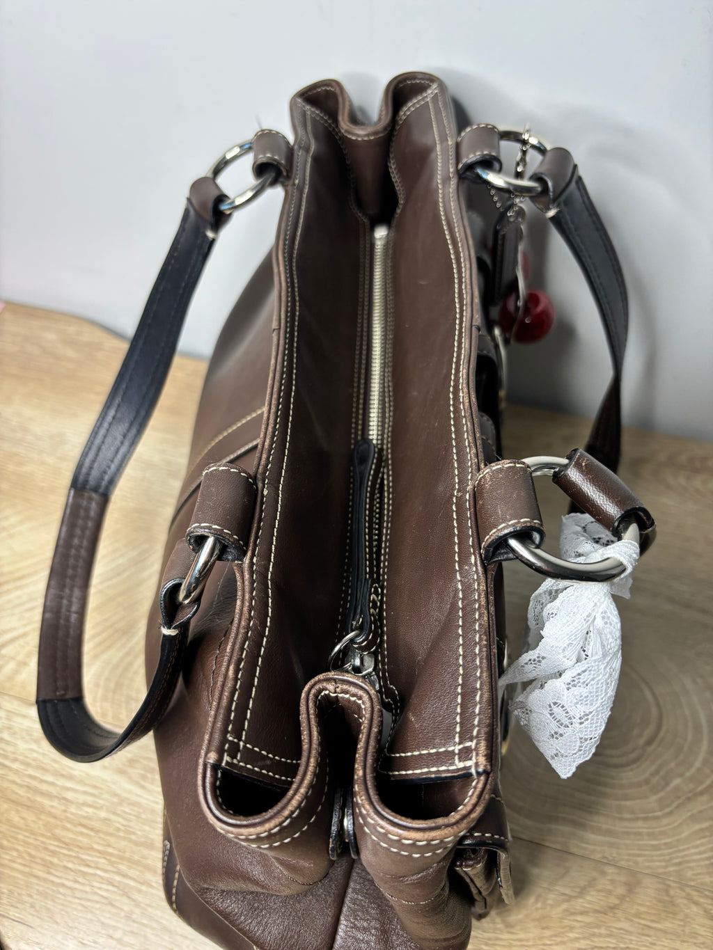 Y2K Coach Soho 2 Pocket Shoulder Bag Brown