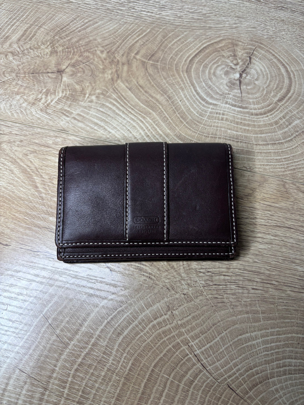 Y2K Coach Brown Small Leather Wallet
