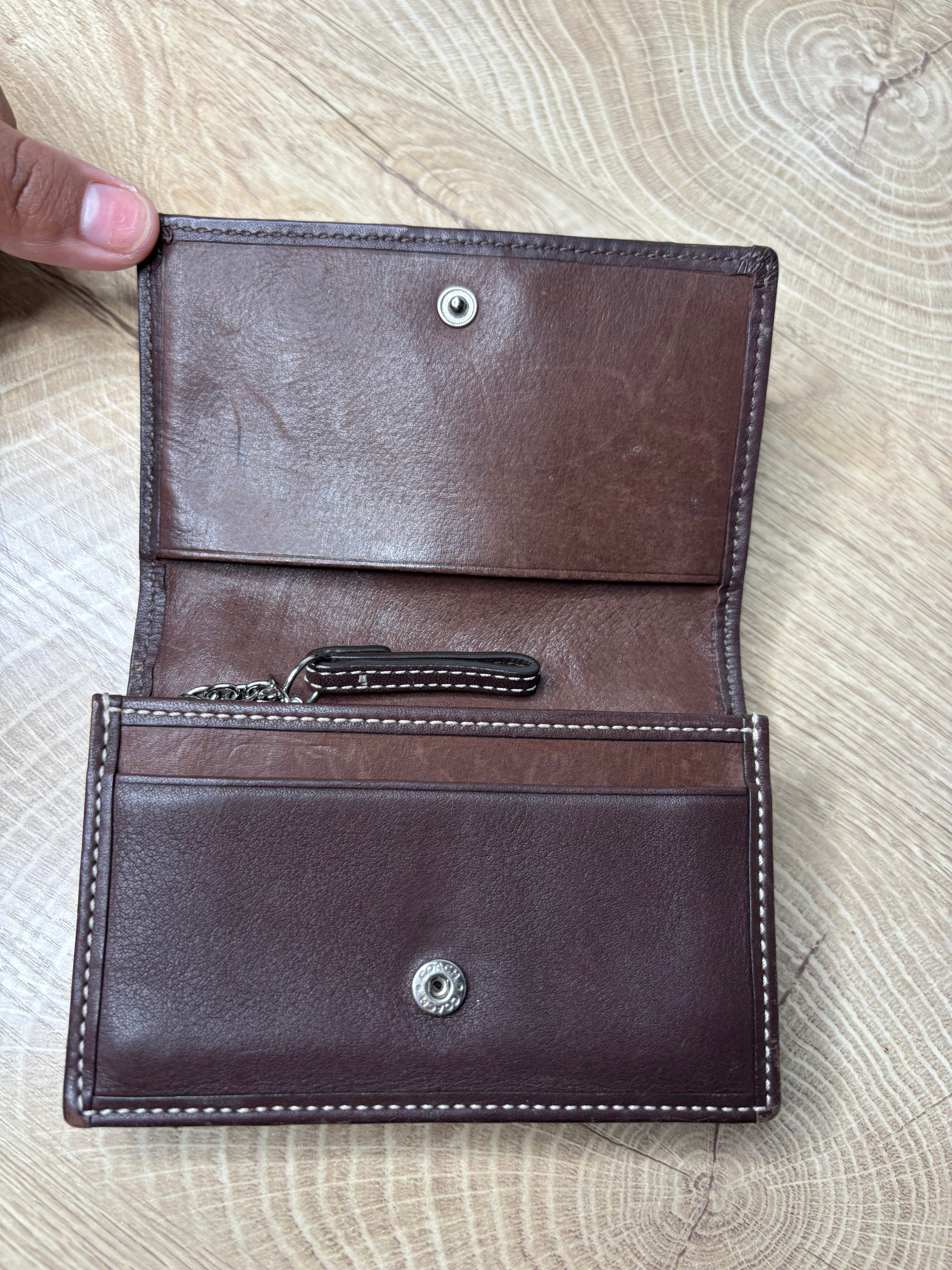 Y2K Coach Brown Small Leather Wallet