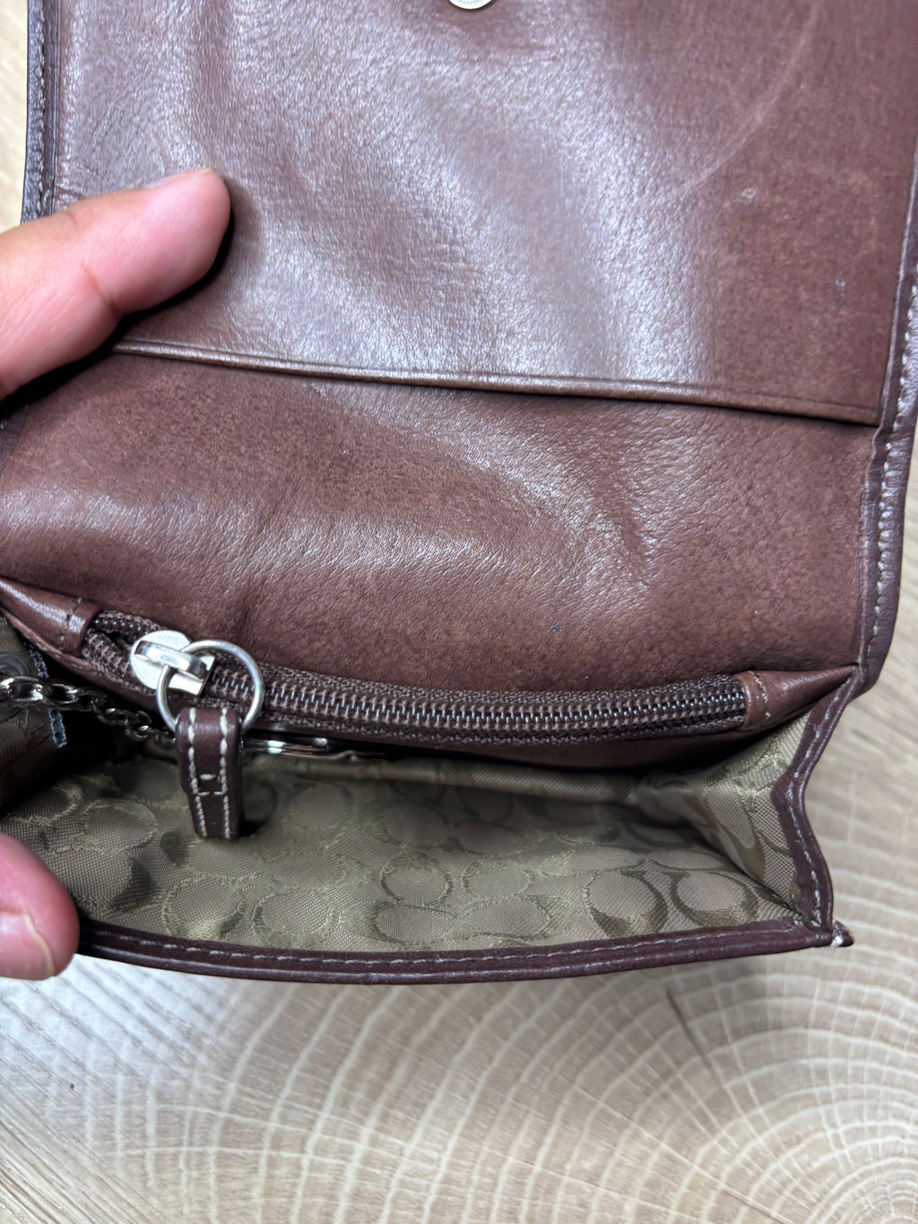 Y2K Coach Brown Small Leather Wallet