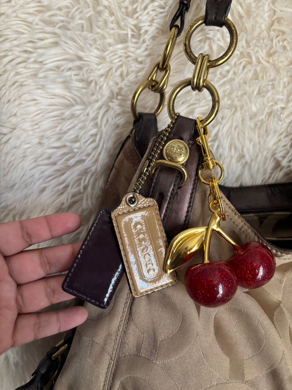 Coach Maggie Champagne Shoulder Bag