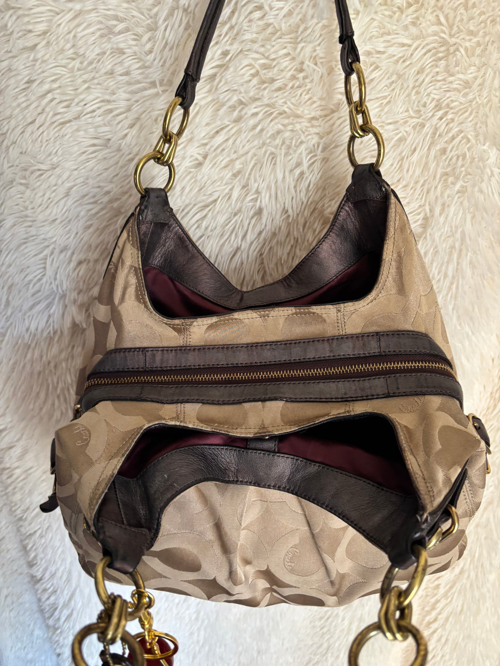 Coach Maggie Champagne Shoulder Bag