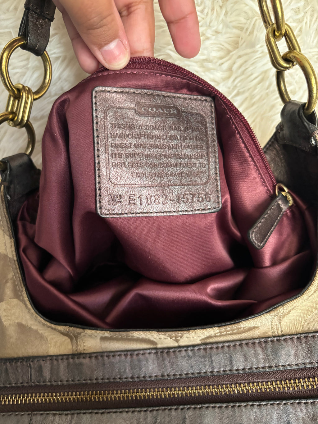 Coach Maggie Champagne Shoulder Bag