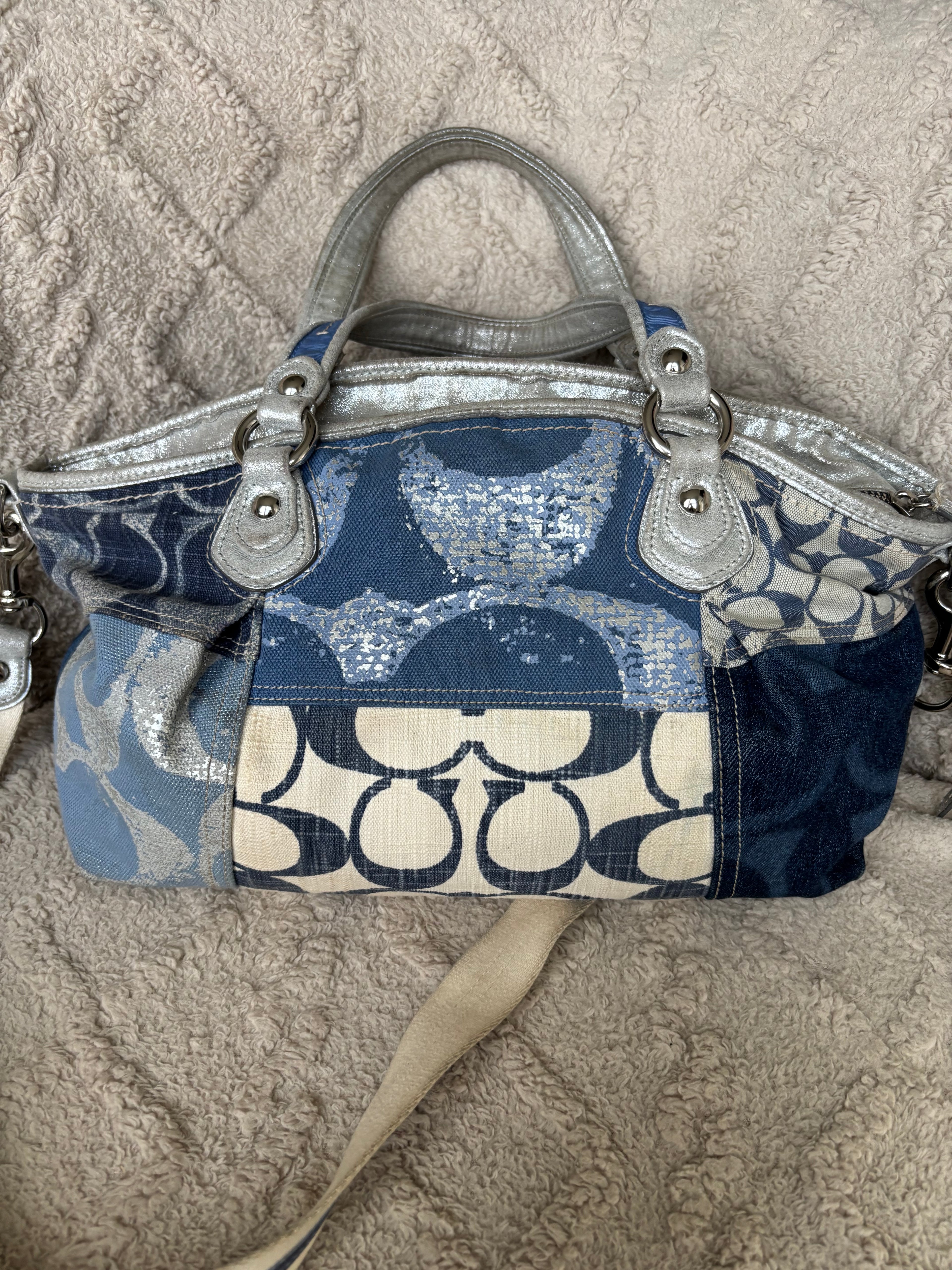 Y2K Coach Patchwork Denim Satchel