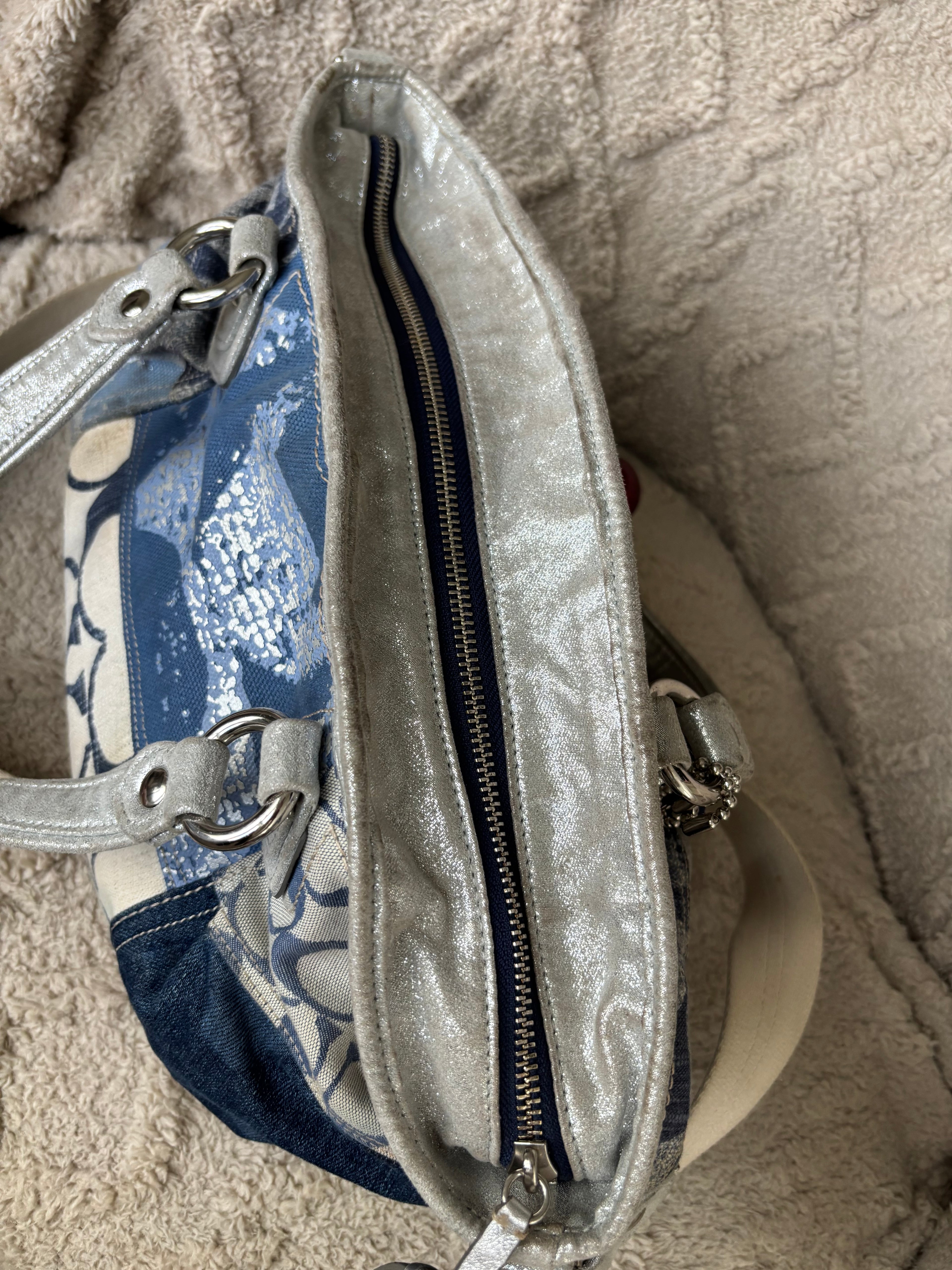 Y2K Coach Patchwork Denim Satchel